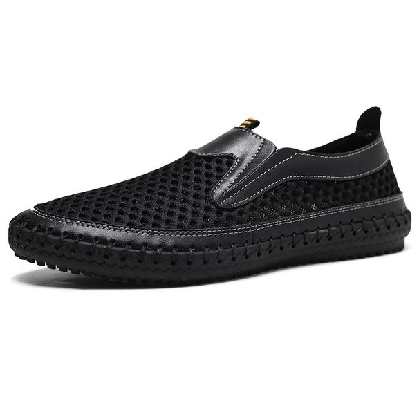 Breathable Mens Casual Leisure Walk Loafers Handmade Moccasins Simple Slip On Driving Plus Size 38-48 Walking Shoes_vogvips.com