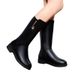 Long 2022 Winter New Flat Snow Boots For Women, Fleece-Lined, Warm, Mid-Calf Cotton Boots, Non-Slip Soft Sole_vogvips.com