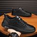 New summer breathable fashion brand all-match flat shoes men's casual leather shoes small white sports shoes_vogvips.com