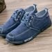 Men Canvas Outdoor Breathable Casual Work Shoes Lightweight Lace-up Solid Male Sneakers Flat Heel Comfort Board Footwear_vogvips.com