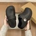 2026 Summer Niche Simple Retro Fashion Home Comfortable Slippers Wear Versatile Thick Bottom Bag Head Cool Slippers Women_vogvips.com