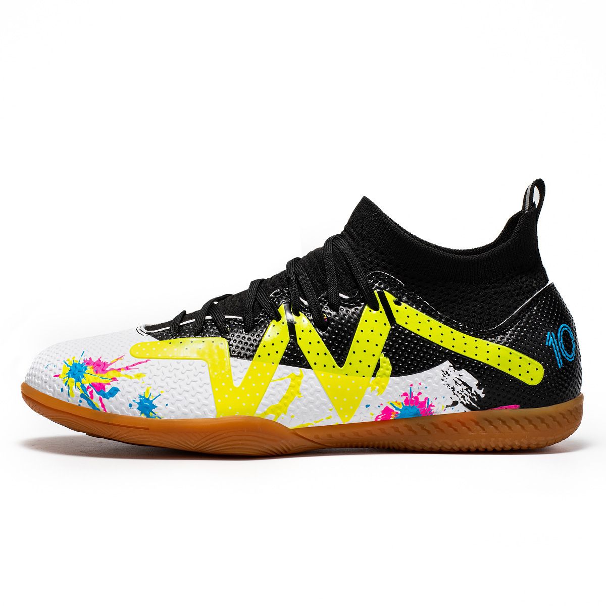 New High-Top Flat Adult Children Unisex Artificial Turf Training Non-Slip Long Spikes Soccer Shoes_vogvips.com