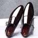 New pointed leather for business attire, men's bright casual shoes, large wedding shoes_vogvips.com
