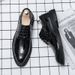 Euro Step Men's 2025 Spring New Korean Style Brogue Casual Trendy British Wedding White Leather Shoes For Men_vogvips.com