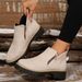 SHLIANG Women Simple And Stylish Boots Plus Size Platform Shoes Women Thick Sole Ankle Boots Fashion Comfortable For Women X0046_vogvips.com