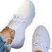 flying woven shoes flat heel mesh solid color low top round toe mesh shoes couple shoes_vogvips.com