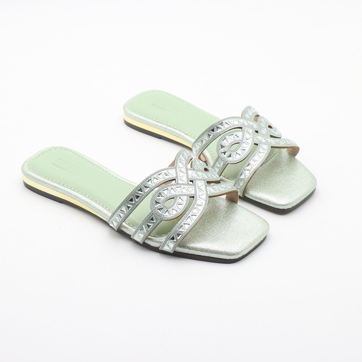 Women's Shoes Summer New Style Rhinestone Sequin Flat Sandals For Outdoor Wear_vogvips.com
