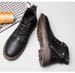 Fleece High Top Martin Boots Men's Medium Cotton Boots Casual Tooling Locomotive Boots Warm Snow Boots_vogvips.com