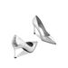 Silver Pointed Toe High Heels for Women Autumn 2025 New Style Noble Single Shoes Shallow Mouth Banquet Footwear_vogvips.com
