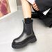 Zhongjia~ 2025 Spring And Autumn New Fleece-Lined Thick-Soled Height-Increasing Martin Chimney Boots For Women_vogvips.com