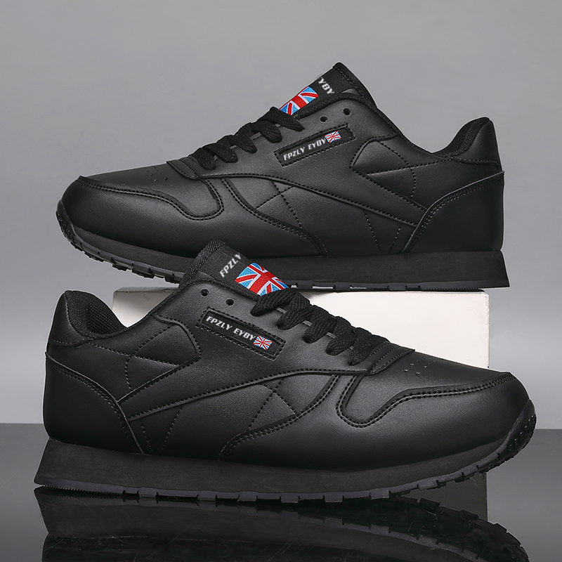 New Spring Autumn Waterproof Walking Non-Slip Cushioning Casual Leather Sports Men's Tennis Shoes_vogvips.com