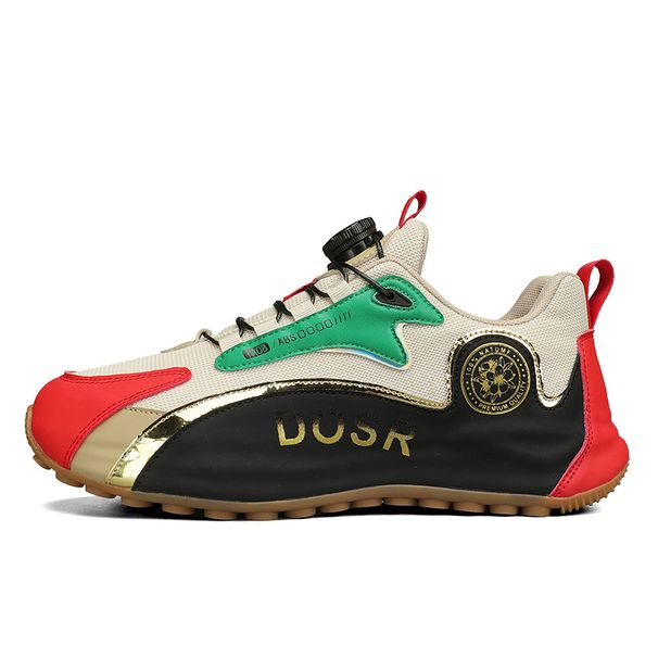 Men's High-End Luxury Trend With Rotating Buckle And Wrapped Sole, Breathable Mesh Sports Casual For Autumn_vogvips.com