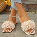 Foreign Trade 2025 Spring-summer New Model European And American Beach Shoes Casual Outdoor Floral Flat Slippers For Women_vogvips.com