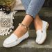 European And American Cross-Border Plus Size New Denim Loafers Shallow Mouth Slip-On Foreign Trade Women's Single Shoes_vogvips.com