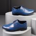 Leather Brogue British Korean Style Casual Business Formal Large Size Men's Studio Photo Groomsmen Bridegroom Shoes_vogvips.com