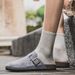 Fashion Men's Suede Mules Men Clogs Insole Sandals With Arch Support Outdoor Beach Slides Home Half Slippers_vogvips.com