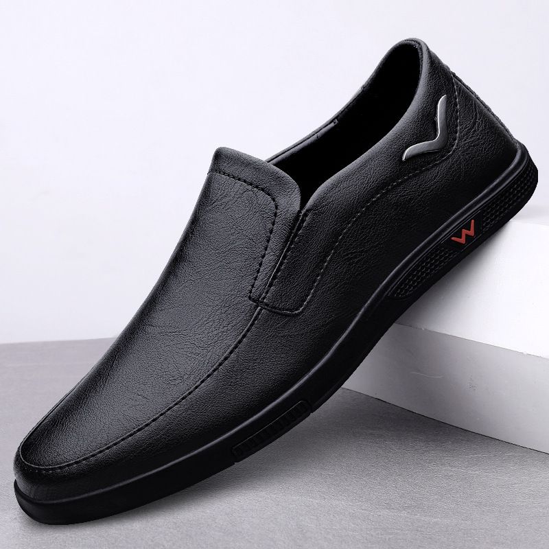 TerraStride Slip-On Shoes For Men, Genuine Breathable Business Casual Shoes, 2025 Spring New Men's Loafers, Leather Soft Sole_vogvips.com