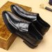 Spring Men's Leather Pointed Toe Lace-up Business Youth Black Formal British Korean Style Wedding Trend Shoes_vogvips.com