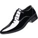 Men's Business Patent Autumn Men's New Pointed Toe Shoes, Low Top Formal Dress, Large Size Leather Shoes_vogvips.com