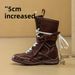 Women Boxing Boots 5Cm Height Increasing Boxing 2025 Autumn New Melard Outdoor Versatile Short Boots For Petite Women_vogvips.com