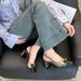 2025 New Arrival French Contrast-Color Hollow-Heel Pumps For Women Stylish And Versatile_vogvips.com