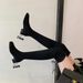 SW Long For Women Petite High Slim Knight Genuine Leather Versatile Wide Tube Circumference 5050 Over-the-Knee Suede_vogvips.com