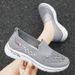 Female Old Beijing Cloth Shoes Middle-aged And Elderly Mother Shoes Flying Woven Breathable Casual Shoes One Pedal Flat Shoes Single Shoes_vogvips.com