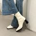 New Women's Chunky Heel Square Toe Martin Boots_vogvips.com