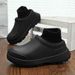 Winter Cotton Thick Sole Outdoor Fur PLUSH EVA Slippers For Men Indoor Women's Waterproof Shoes Chef Shoes Non-Slip_vogvips.com