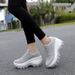 Women's Breathable Mesh Thick-Soled Height-Increasing Comfortable And Durable Casual Fashion Trendy Sneakers_vogvips.com