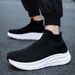 Men's Casual Sneakers Breathable Mesh Socks Shoes Fashion Sport Running Shoes Ankle Boots Slip-on Tennis Loafers For Women_vogvips.com