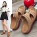 22 New Fashionable Personalized Shoes Large 44 Solid Color Thick Bottom Slippers Women's Sandals_vogvips.com