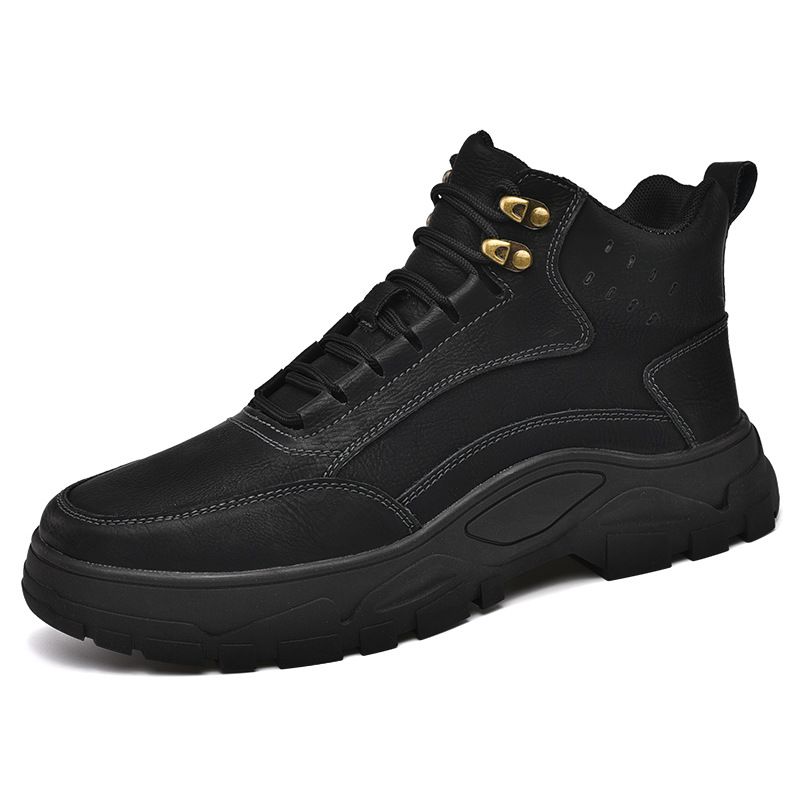 Martin Boots Men's High-top Shoes Platorm Short Boots Sports Denim Leather Boots_vogvips.com