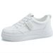 White Sneakers For Women Ins Trend 2025 Spring Autumn Korean Version Versatile Fashion Board Student Platform Flat_vogvips.com