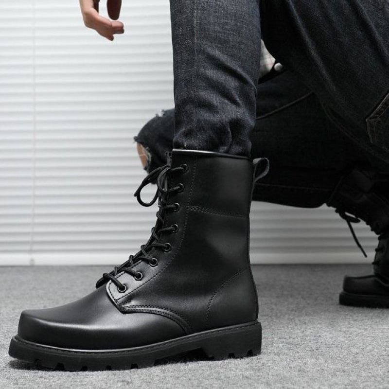European Warm Series Training For Men, Outdoor Ultra-Light High-Top Anti-Slip Cold-Proof Thin Military Hook Waterproof Work Martin Boots_vogvips.com