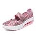 New Popular Oversized Women's Casual Handmade Woven Thick Soles, Breathable Single Shoe Covers, Lazy Shoes, Travel Shoes 82F_vogvips.com
