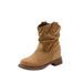 2026 Wrinkled Casual Martin For Women Autumn New Fashion Versatile Petite Retro Lightweight Non-Slip Short Boots_vogvips.com