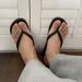 Women's Flip-flops Outdoor Wear, Simple Black Thong Sandals, Non-slip Beach Shoes, Trendy Summer Sandals For Men_vogvips.com