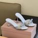 Bowknot Rhinestone Slide Sandals For Women, 2026 Summer New Style, Black Round-Toe Open-Toe Elegant High Heels_vogvips.com