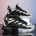 Men's Running Shoes Shock Absorbing Air Cushion Height Increase Teenagers Versatile Black Warrior Dad Sneakers Chunky Trendy_vogvips.com