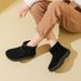 Snow boots winter new thick wool thickened fashion warm short tube trend thick sole increase cotton shoes_vogvips.com