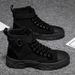 European Warm Series Summer Breathable Martin Canvas High-top Thick-soled Non-slip Men's Shoes British Trendy Workwear Boots Order_vogvips.com