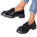Loafer Small Leather Shoes Platform Single Shoes Retro Slip-on_vogvips.com