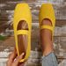 New Oversized Hollow Fly Woven Flat Sole Single Shoe For Women, Breathable Sleeve Feet, All Season Square Toe Work Shoes_vogvips.com