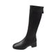 34-43 Large Size Shoes 41 Fat Feet Thick Heel Women's Small Korean Style Over-the-Knee Knight Boots 42_vogvips.com