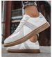 Retro Leather Color Matching Platform Casual Sports Board Shoes Dexun Flying Weaving Matte Platform Men's Shoes_vogvips.com