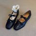 Sheepskin Genuine Leather French Ballet For Women Soft Sole With Dress Retro Mary Jane Bowknot Flat Shoes_vogvips.com