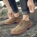 European Warm Series Martin Autumn Large Toe Men's Casual Short British Style Low-top Work Cotton Shoes Snow Boots_vogvips.com