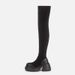 Winter New Height-Increasing Short For Women, Thick-Soled Long Over-the-Knee Mid-Calf Stretch Boots, Suede Slim Boots_vogvips.com