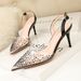 Simple Pointed Toe Pumps Transparent Rhinestone Fashion Sandals Fine Heels Air Lady Shoes_vogvips.com